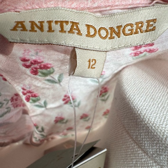 Anita Dongre Silk Pink and Cream Floral Dress - Picture 6 of 8